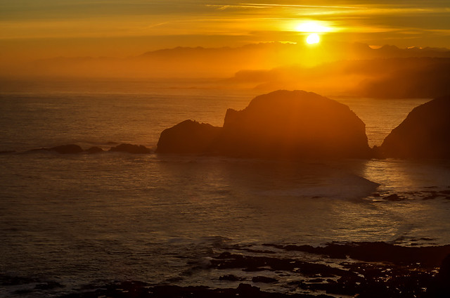 Sunrise from Cabo Peñas, Asturias