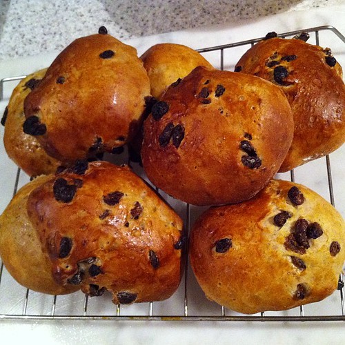 Paul Hollywood teacakes. Just in time for tea