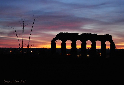 xmas sunset sky italy panorama rome tramonto nightshot cielo 1001nights lazio archeologicalpark acqueduct atardacer parcodegliacquedotti acquedottoclaudio nikond5000 christmas2012 natale2012