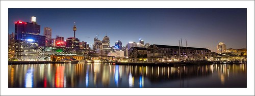 city longexposure morning water sunrise reflections boats lights sydney nsw darlingharbour