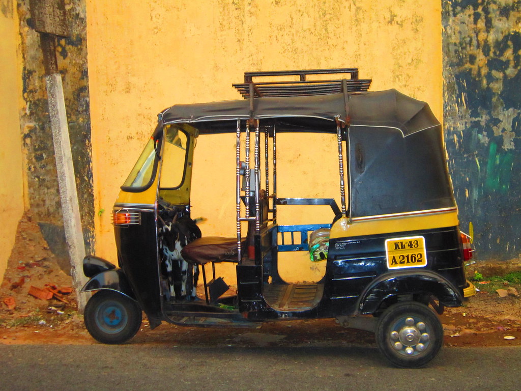 goat in tuktuk, Kochi
