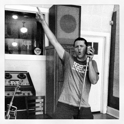 Rocking out on Elvis mic at Sun Studios :)
