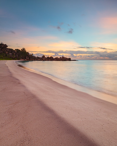 beach strand sunrise pastel sommer seychelles sonne sonnenaufgang grandanse ladigue pastle