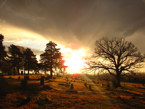 autumn cemetery graveyard sunrise dawn graves kansas fortscott