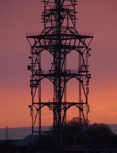 sky colour silhouette sunrise dawn pylon cumbria mast carlisle communicationsmast harraby