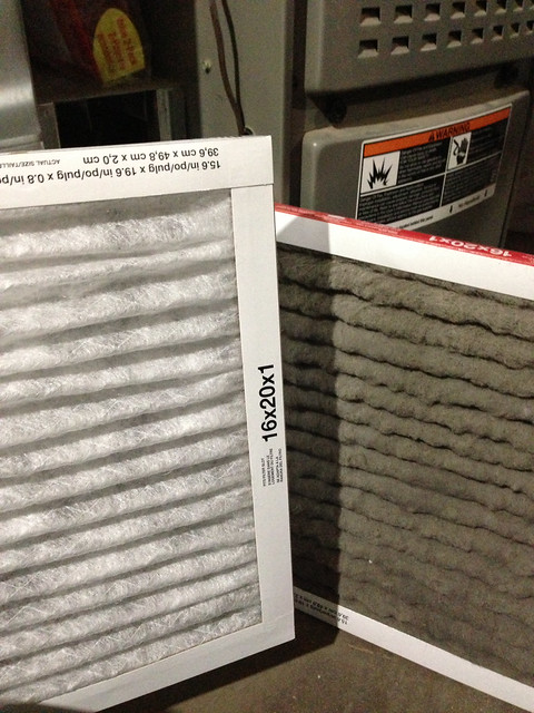 Furnace filter needed replacing... just a little...