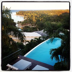 Ya instalados en nuestro 'hotel' en Las Terrenas de Rep. Dominicana... En el Fondo Playa Ballenas!