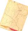 Cadastre Napoléonien Conca feuille A2 avec le Haut-Cavu dans la région de Mela, Peralzone et Paliri avec le chemin de montée à Bavella par Bocca di Monte Bracciutu et le chemin d'exploitation du Carciara