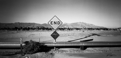california road blackandwhite mountain 120 belair film sign analog mediumformat landscape graffiti lomo lomography desert awesome wide crap signage end analogue 90mm indio mtsanjacinto 6x12