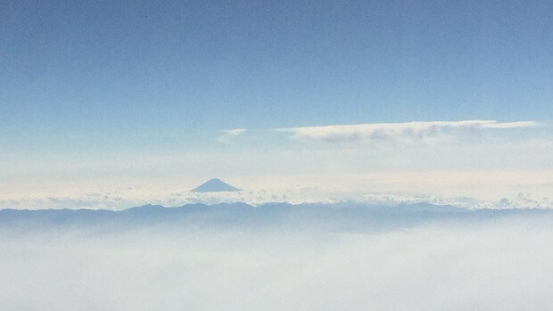 160912 飛行機から見る富士山