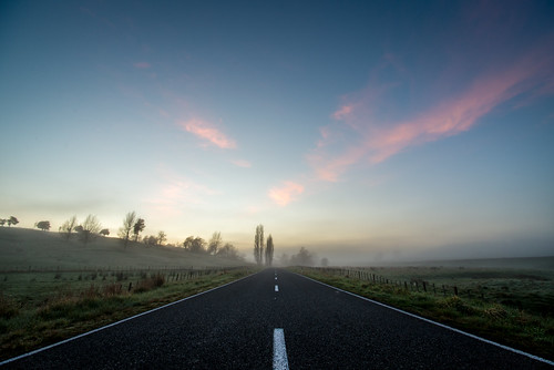 road pink light newzealand clouds sunrise dawn hawkesbay elsthorpe