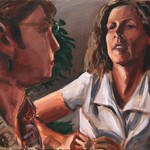 Tete a Tete (Two women); oil on canvas, 18 x 24 in, 2009