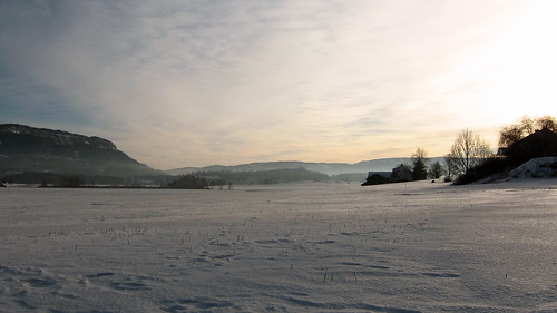 winter norway hole snowlandscape ringerike winterfield