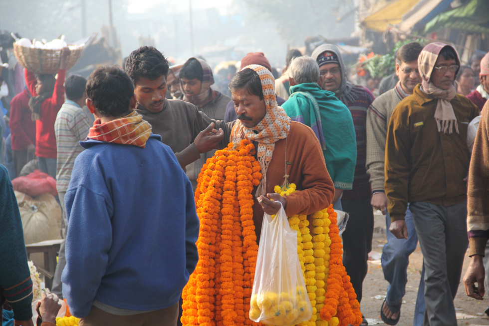 Kolkata flower market