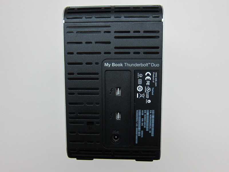 Western Digital My Book Thunderbolt Duo - Back View