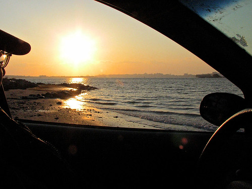 usa me water car sunrise reflections island waves maine barnabas carwindow watcher cascobay peaksisland cumberlandcounty origamidon donshall peaksislandmaineusa 04108 seashoreave