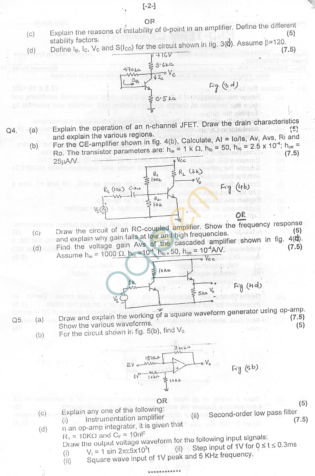 GGSIPU Question Papers Third Semester – End Term 2007 – ETIC-203