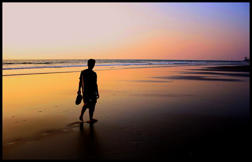 life sunset people beach silhouette canon landscape goa morjim 1000d
