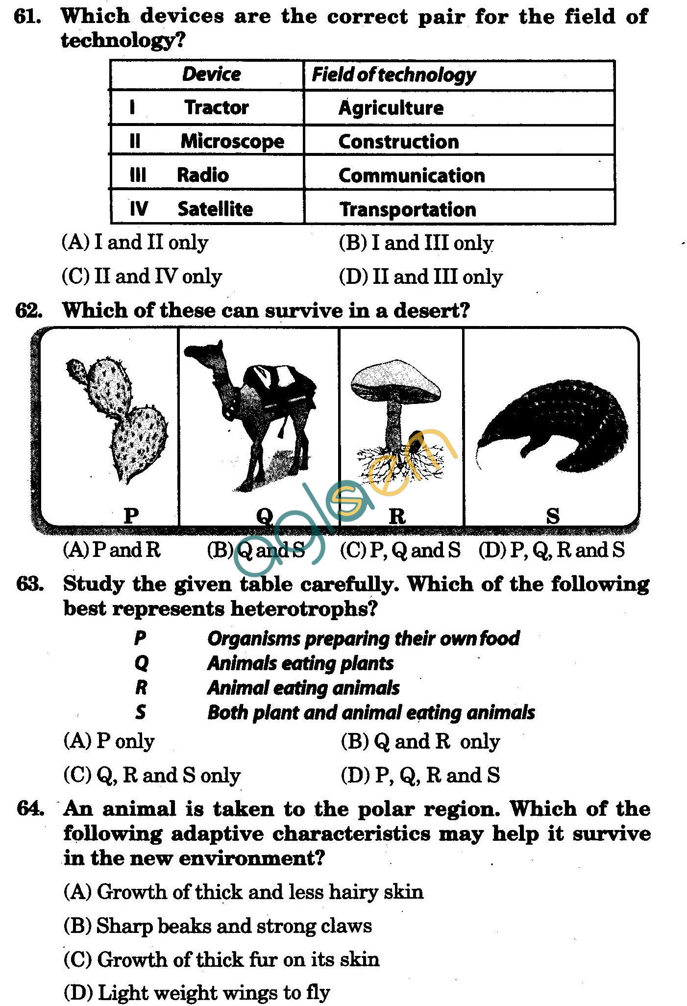 NSTSE 2009 Class III Question Paper with Answers - Science