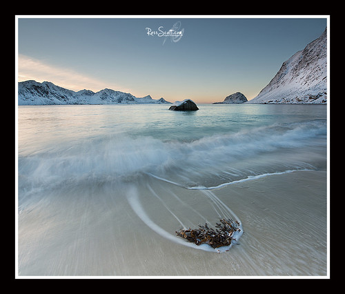 sunset sea snow mountains beach norway nikon waves arctic lofoten d800 1424 utlakiev