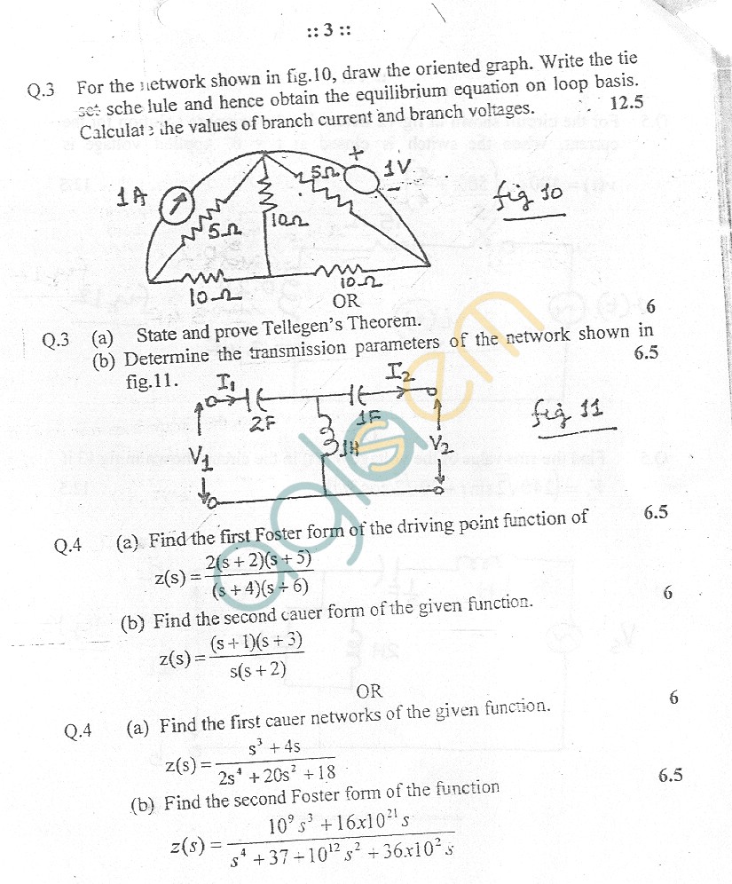 GGSIPU Question Papers Third Semester  End Term 2005  ETEC-205