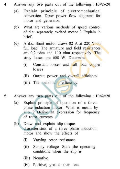 UPTU B.Tech Question Papers -TEE-101/201- Special Carryover Examination, 2006-2007 Electrical Engineering