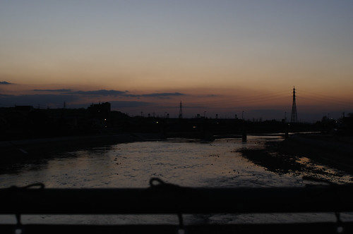 sunset river miki 夕焼け 川 兵庫県 日の入り 晩 hyougoken 三木市 hyougoprefecture 美嚢川