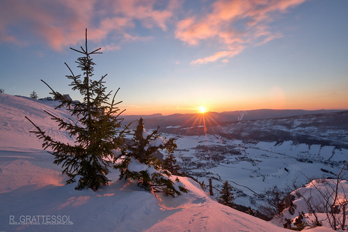 sunset snow france neige vercors coucherdesoleil isère rhônealpes 2013 lansenvercors croixdesramées