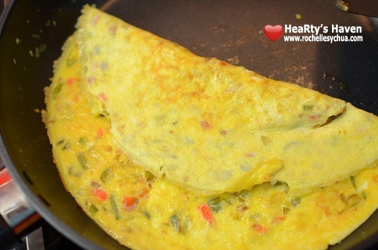 Recipe Vegetarian Omelette Process