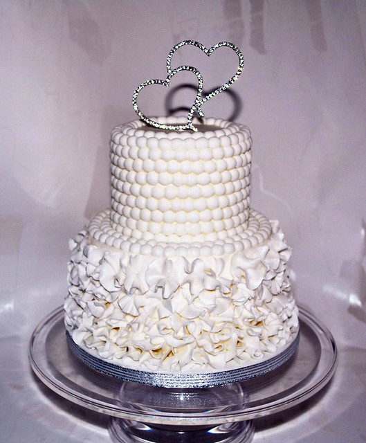 White Ruffles and Beads by Michelle Nelson of Shelle's Bakes Ltd.