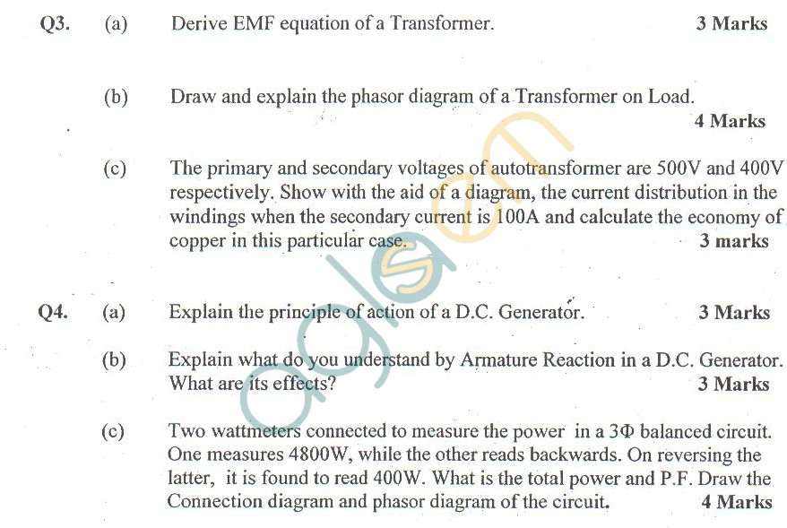 GGSIPU Question Papers Second Semester – Second Term 2011 – ETEC-112
