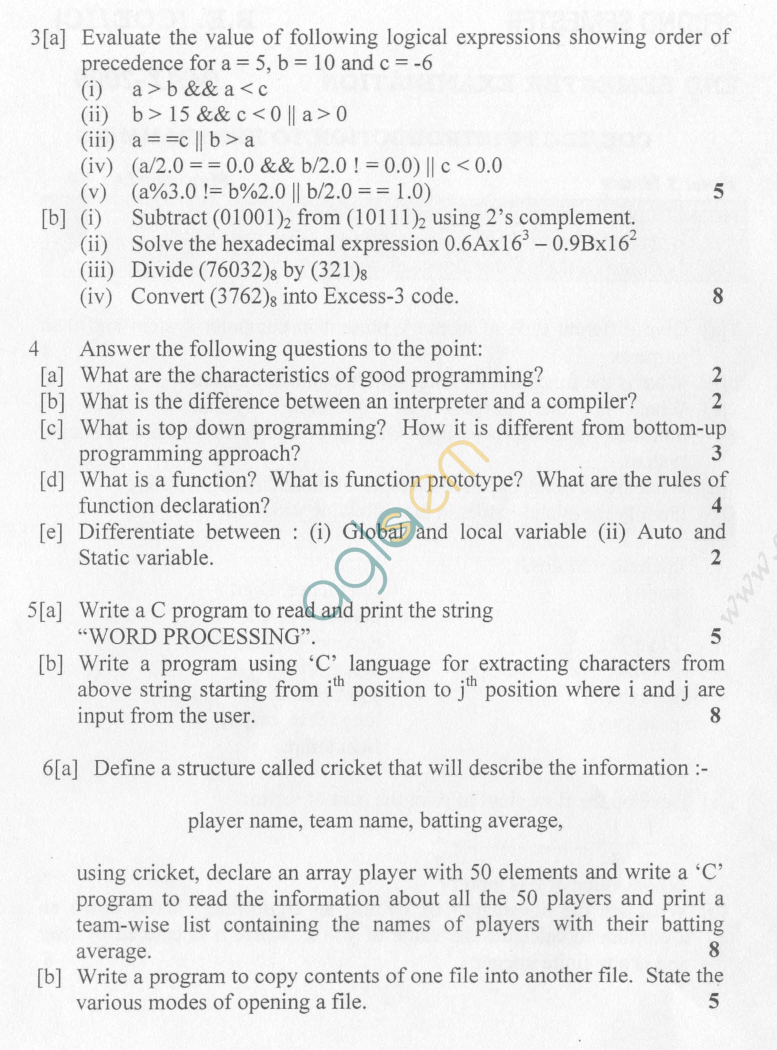 NSIT: Question Papers 2009  2 Semester - End Sem - COE-IC-114
