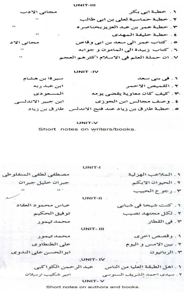 AMU Syllabus  - Social Science - B. Ed. (Arabic)