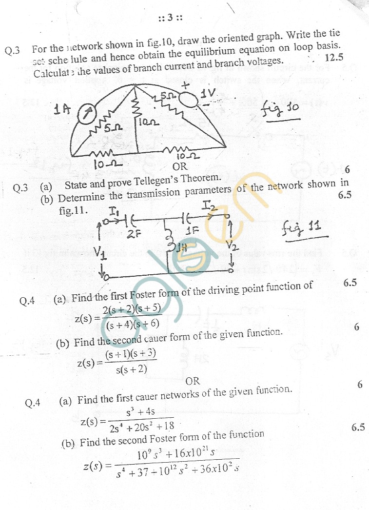 GGSIPU Question Papers Third Semester – End Term 2005 – ETEC-205