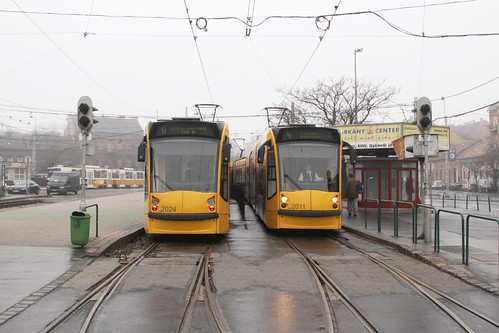 Trams #2024 and #2011 at the route 4/6 terminus