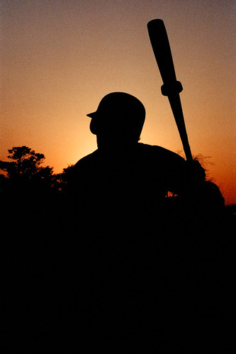 film sports silhouette 35mm birmingham baseball kodak action alabama springbreak batting 1980s olympusom10 baldwinwallaceuniversity ©guy kodacolorvrg400