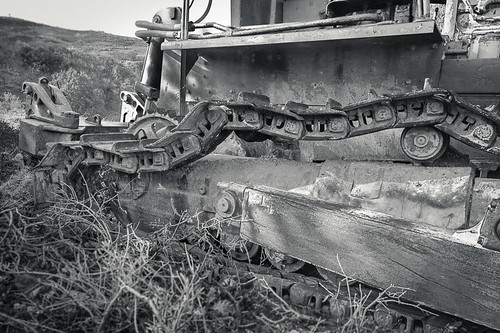 bw tractor abandoned broken nature landscape blackwhite rust track offroad britain steel wheels band engine rusty cyprus equipment caterpillar pollution gb vehicle environment motor rough waste rotten discarded trademark tread useless manufactured spareparts dumped careless