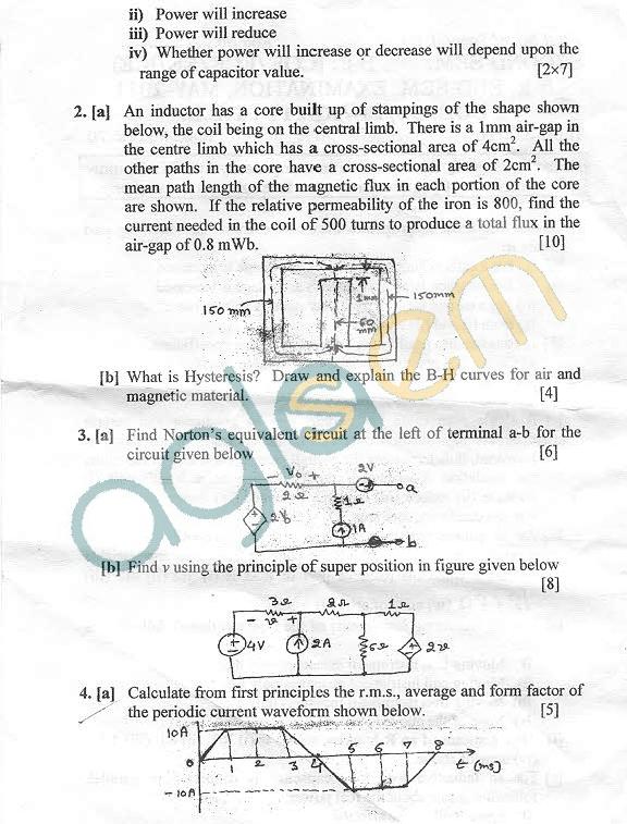NSIT: Question Papers 2011  2 Semester - End Sem - COE-EC-EE-IC-111