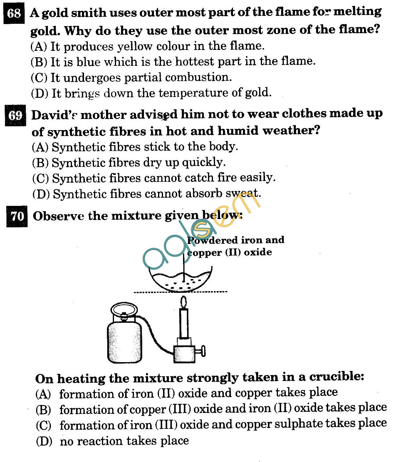 NSTSE 2011 Class VIII Question Paper with Answers - Chemistry