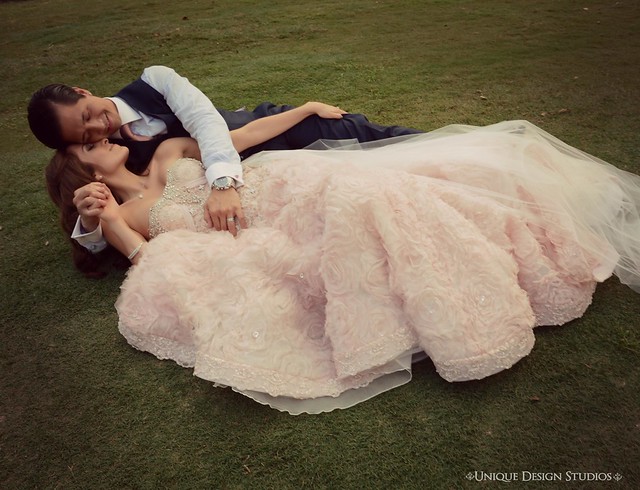 pink Pnina Tornai wedding gown, blush bridal gown, wedding at The Biltmore Miami