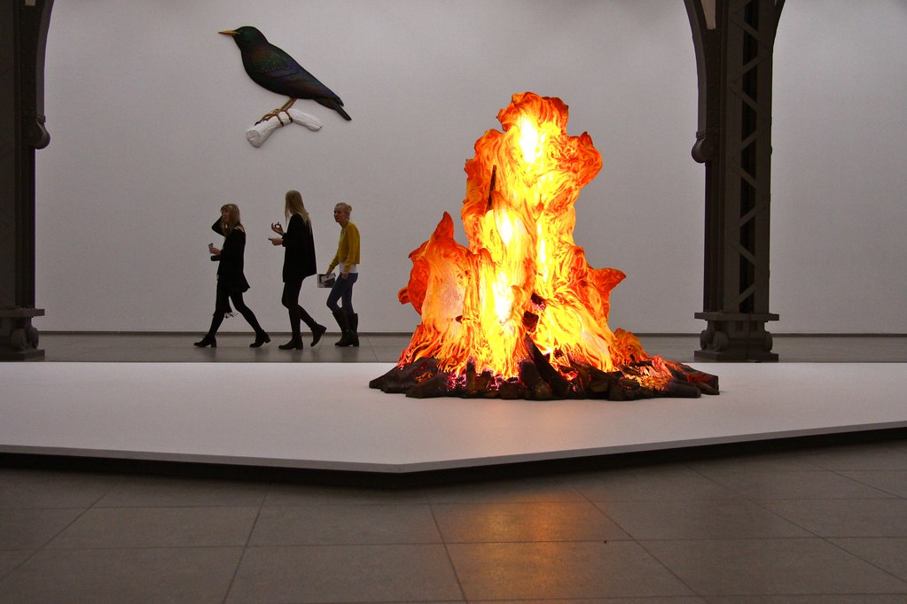 Flames at the Hamburger Bahnhof Gallery