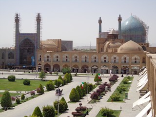 Palácio Ali Qapu na Praça Imam em Esfahan