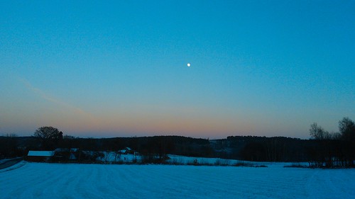 winter sunset sky moon snow nokia sweden varberg windowsphone valinge lumia800
