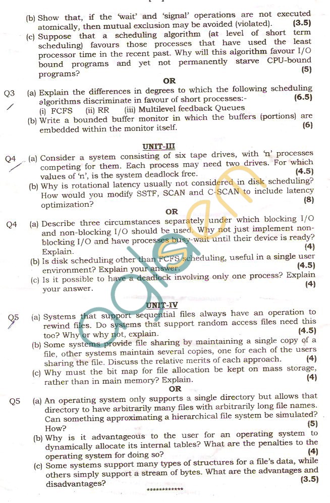 GGSIPU Question Papers Fourth Semester  End Term 2010  ETCS-212