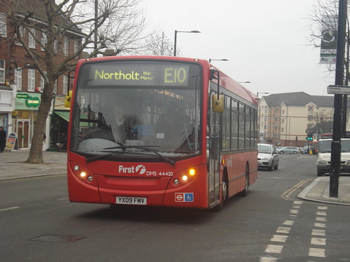 First London DMS44420 on Route E10, Greenford