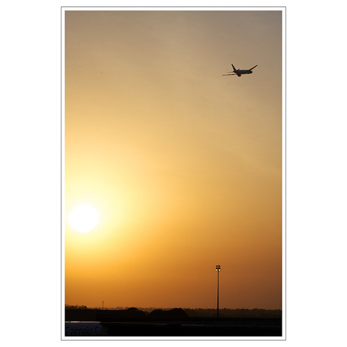 africa sunset silhouette airport aeroplane takeoff douala cameroon cameroun 2013 khrawlings