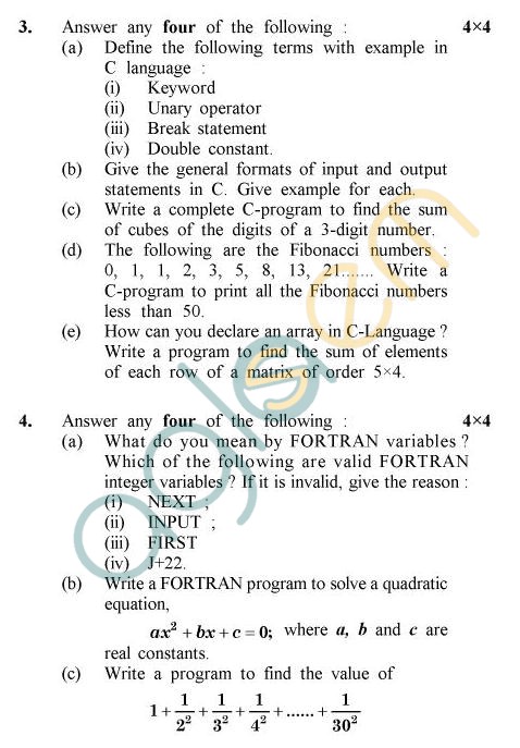 UPTU B.Tech Question Papers - PHAR-124/PH-124 - Computer Fundamentals & Programming