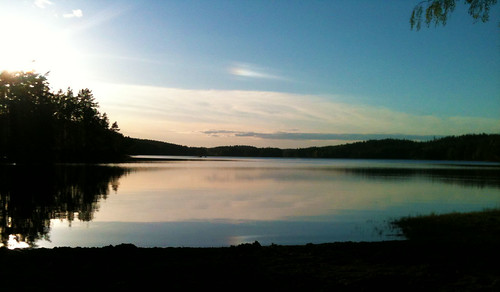 sunset summer lake sweden sverige öbälan