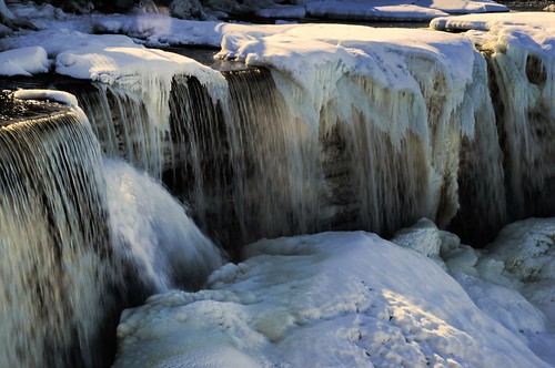 winter sun snow ontario canada fall ice river frozen waterfall ottawa sunny falls rideau beyondhue