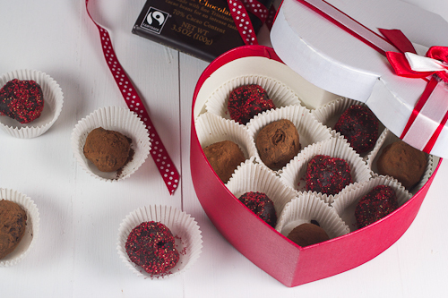 Dark Chocolate Raspberry Truffles